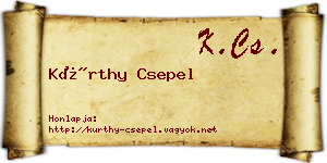 Kürthy Csepel névjegykártya